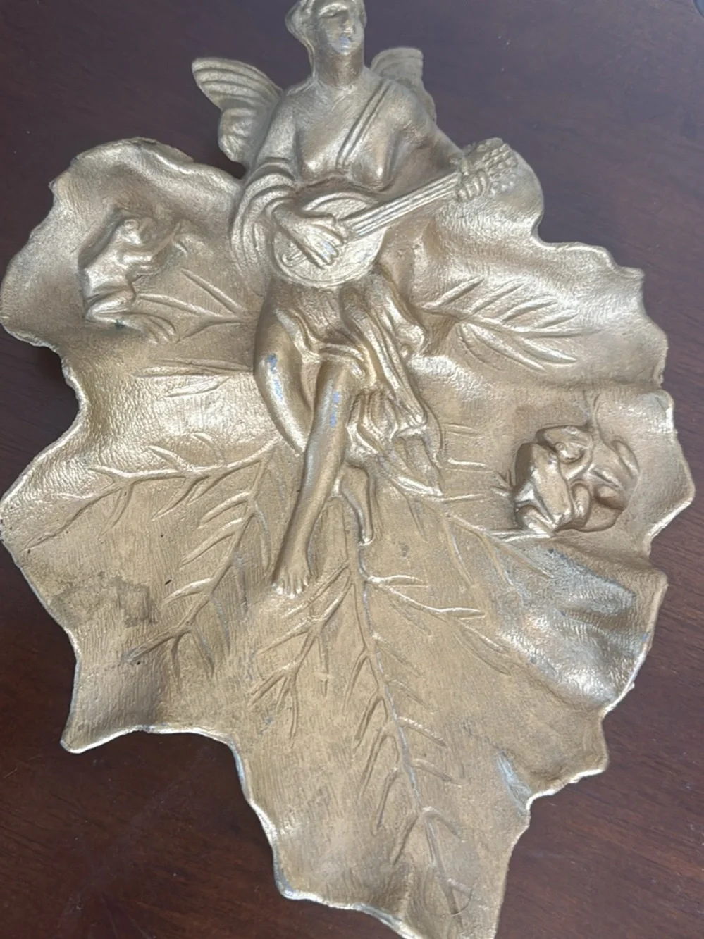 Vintage Gold Fairy Leaf Wall Decor Pair